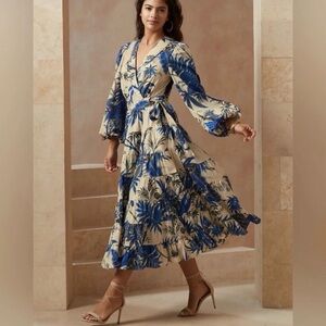 Banana Republic Stampa Wrap Dress Size M